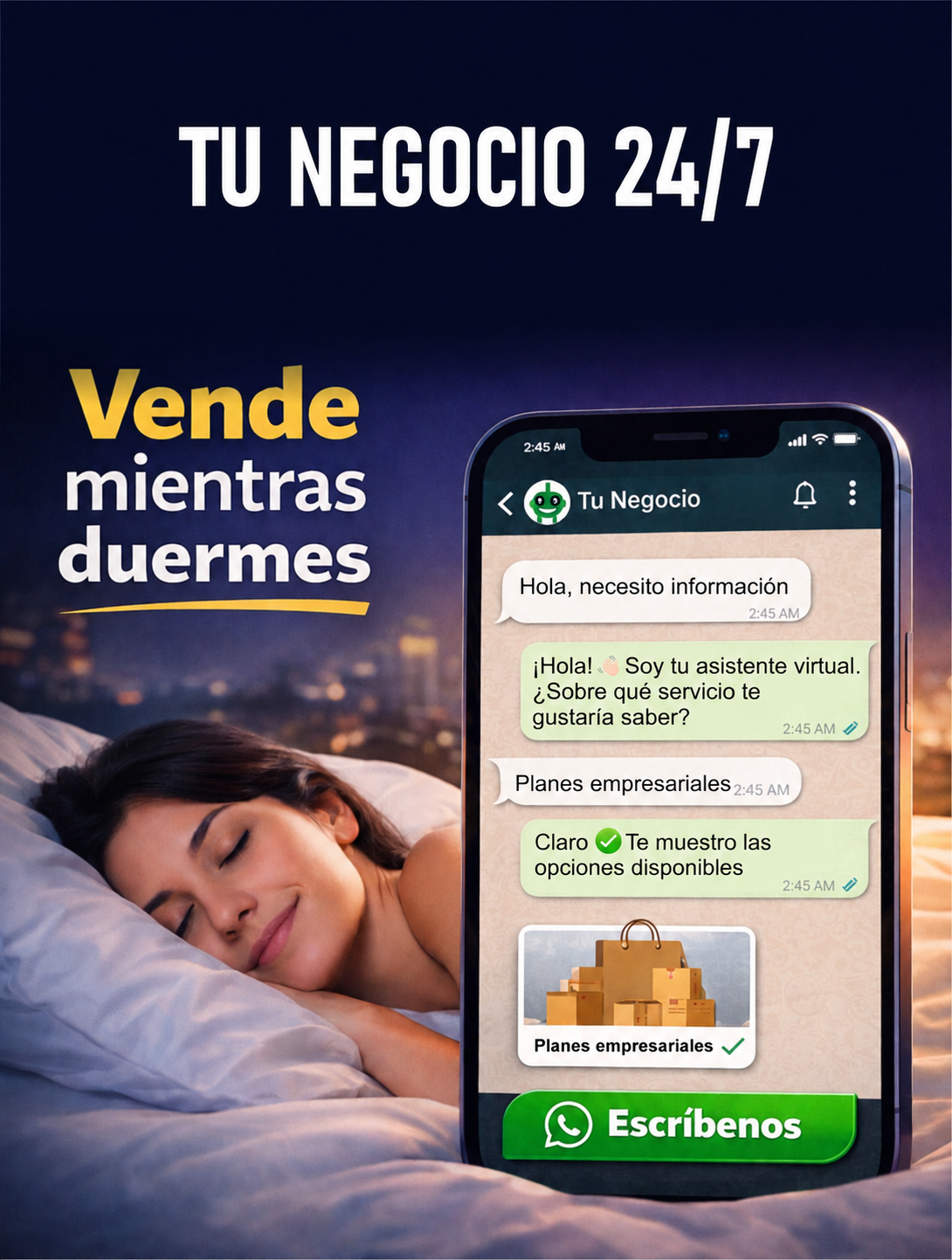 Bot de ventas las 24 horas